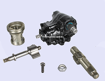 LENKGETRIEBE SERVO W126 <br></b> RENOVERAD MED NYA MERCEDES ORIGINDELAR